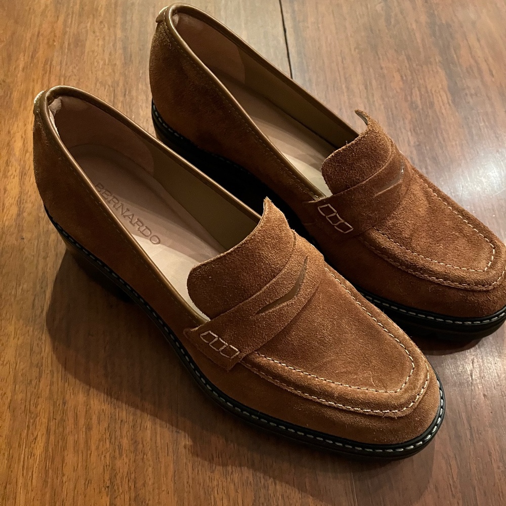 Bernado suede platform loafers